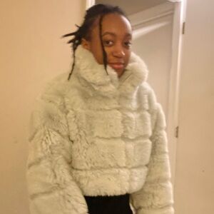 Cozy blue Faux Fur Jacket